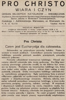 Pro Christo : wiara i czyn : organ młodych katolików. 1932, nr 7