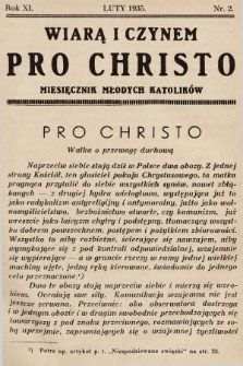 Pro Christo! : wiarą i czynem! : miesięcznik młodych katolików. 1935, nr 2