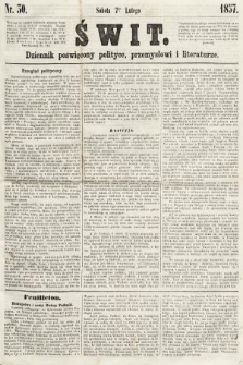 Świt : dziennik poświęcony polityce, przemysłowi i literaturze. 1857, nr 30