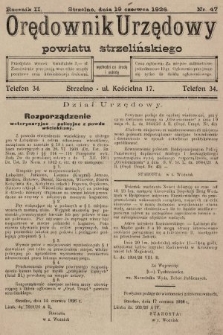 Orędownik Urzędowy Powiatu Strzelińskiego. 1926, nr 47