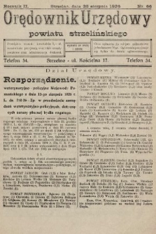 Orędownik Urzędowy Powiatu Strzelińskiego. 1926, nr 66