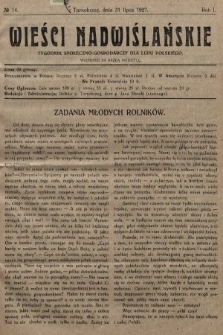Wieści Nadwiślańskie : tygodnik społeczno-gospodarczy dla ludu polskiego. 1927, nr 14