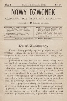 Nowy Dzwonek : czasopismo dla wszystkich katolików. 1892, nr 3