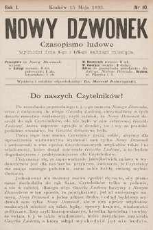 Nowy Dzwonek : czasopismo ludowe. 1893, nr 10