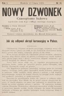 Nowy Dzwonek : czasopismo ludowe. 1893, nr 14