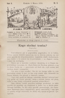 Nowy Dzwonek : pismo ludowe. 1894, nr 5
