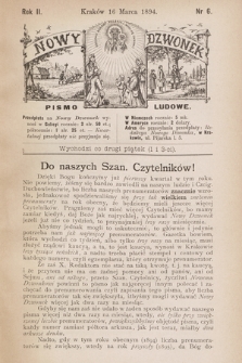 Nowy Dzwonek : pismo ludowe. 1894, nr 6