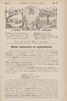 Nowy Dzwonek : pismo ludowe. 1894, nr 12