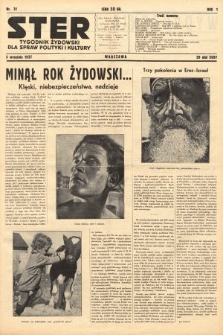 Ster : tygodnik żydowski dla spraw polityki i kultury. 1937, nr 31