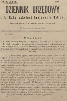 Dziennik Urzędowy C. K. Rady Szkolnej Krajowej w Galicyi. 1909 [całość]
