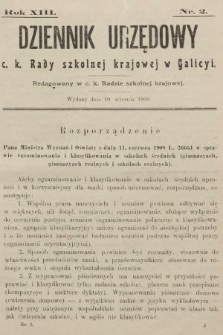 Dziennik Urzędowy c. k. Rady szkolnej krajowej w Galicyi. 1909, nr 2