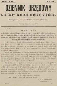 Dziennik Urzędowy c. k. Rady szkolnej krajowej w Galicyi. 1909, nr 19