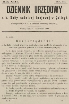 Dziennik Urzędowy c. k. Rady szkolnej krajowej w Galicyi. 1909, nr 33
