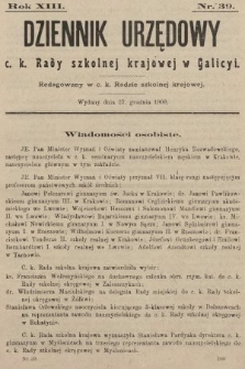 Dziennik Urzędowy c. k. Rady szkolnej krajowej w Galicyi. 1909, nr 39