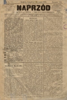 Naprzód : czasopismo polityczne i społeczne : organ partyi socyalno-demokratycznej. 1898, nr 1