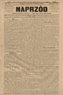 Naprzód : czasopismo polityczne i społeczne : organ partyi socyalno-demokratycznej. 1898, nr 12 (po konfiskacie nakład drugi)