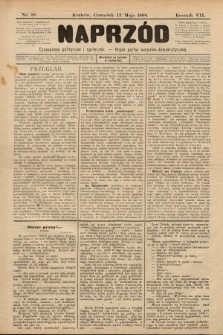 Naprzód : czasopismo polityczne i społeczne : organ partyi socyalno-demokratycznej. 1898, nr 19