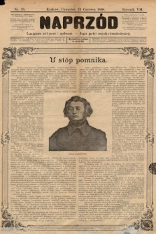 Naprzód : czasopismo polityczne i społeczne : organ partyi socyalno-demokratycznej. 1898, nr 25