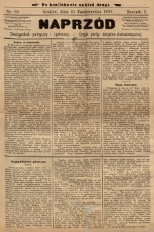 Naprzód : dwutygodnik polityczny i społeczny : organ partyi socyalno-demokratycznej. 1892, nr 20 (po konfiskacie nakład drugi)