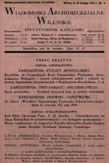 Wiadomości Archidiecezjalne Wileńskie : dwutygodnik kapłański. 1936, nr 4