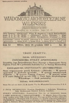 Wiadomości Archidiecezjalne Wileńskie : dwutygodnik kapłański. 1937, nr 24