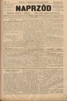 Naprzód : czasopismo polityczne i społeczne : organ partyi socyalno-demokratycznej. 1895, nr 2