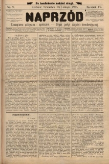Naprzód : czasopismo polityczne i społeczne : organ partyi socyalno-demokratycznej. 1895, nr 9 (po konfiskacie nakład drugi)