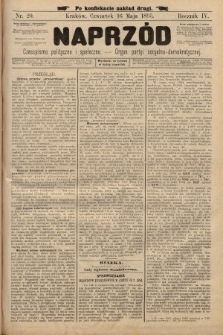 Naprzód : czasopismo polityczne i społeczne : organ partyi socyalno-demokratycznej. 1895, nr 20 (po konfiskacie nakład drugi)