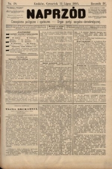Naprzód : czasopismo polityczne i społeczne : organ partyi socyalno-demokratycznej. 1895, nr 28