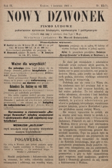 Nowy Dzwonek : pismo ludowe poświęcone sprawom bieżącym, społecznym i politycznym. 1901, nr 13