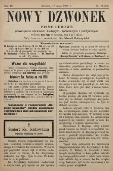 Nowy Dzwonek : pismo ludowe poświęcone sprawom bieżącym, społecznym i politycznym. 1901, nr 16