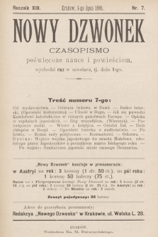 Nowy Dzwonek : czasopismo poświęcone nauce i powieściom. 1905, nr 7