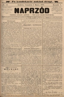 Naprzód : czasopismo polityczne i społeczne : organ partyi socyalno-demokratycznej. 1896, nr 10 (po konfiskacie nakład drugi)