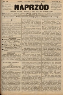 Naprzód : czasopismo polityczne i społeczne : organ partyi socyalno-demokratycznej. 1896, nr 14
