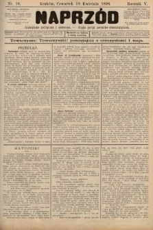 Naprzód : czasopismo polityczne i społeczne : organ partyi socyalno-demokratycznej. 1896, nr 16