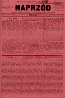 Naprzód : czasopismo polityczne i społeczne : organ partyi socyalno-demokratycznej. 1896, nr 18