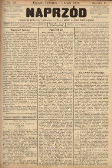 Naprzód : czasopismo polityczne i społeczne : organ partyi socyalno-demokratycznej. 1896, nr 29