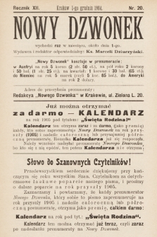 Nowy Dzwonek. 1904, nr 20
