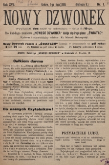 Nowy Dzwonek. 1909 (Półrocze II), nr 1