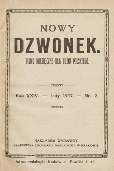 Nowy Dzwonek: pismo miesięczne dla ludu polskiego. 1917, nr 2