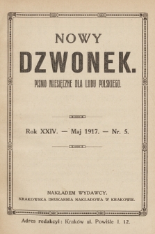 Nowy Dzwonek: pismo miesięczne dla ludu polskiego. 1917, nr 5