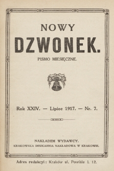 Nowy Dzwonek: pismo miesięczne. 1917, nr 7