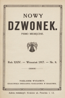 Nowy Dzwonek: pismo miesięczne. 1917, nr 9