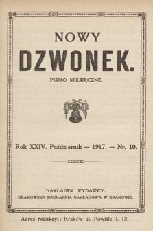 Nowy Dzwonek: pismo miesięczne. 1917, nr 10