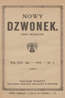 Nowy Dzwonek: pismo miesięczne. 1918, nr 5