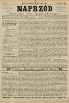 Naprzód : czasopismo polityczne i społeczne : organ partyi socyalno-demokratycznej. 1899, nr 17