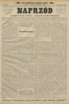 Naprzód : czasopismo polityczne i społeczne : organ partyi socyalno-demokratycznej. 1899, nr 20 (po konfiskacie nakład drugi)