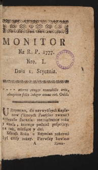 Monitor. 1777, nr 1