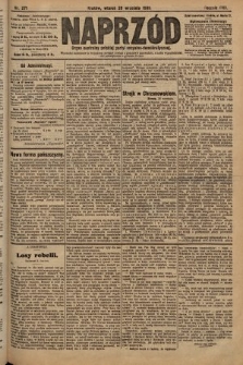 Naprzód : organ centralny polskiej partyi socyalno-demokratycznej. 1909, nr 271
