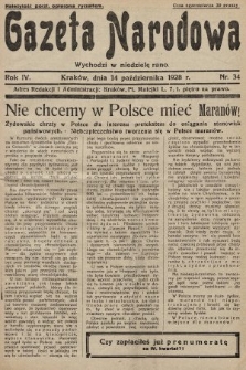 Gazeta Narodowa. 1928, nr 34